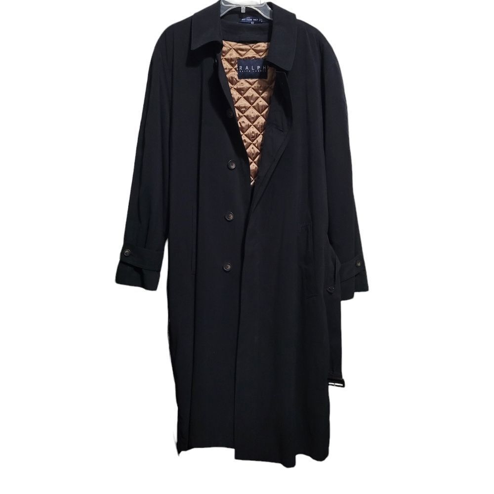 Ralph Lauren blue label mens black trench coat